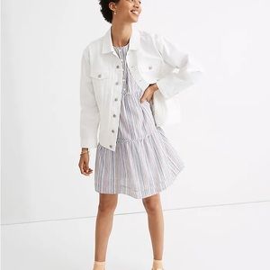 Madewell Oversized Trucker Jean Jacket in Tile White XXL